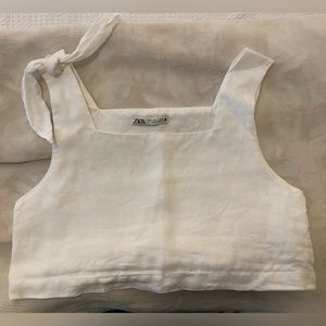 Zara Linen Crop Top